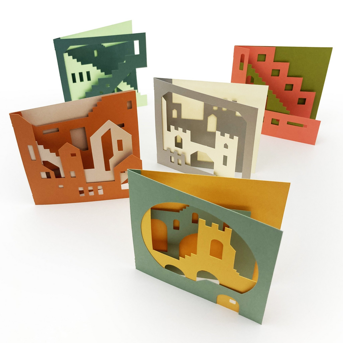 Castles DIY Cutout Card Set – NO-BU-RU