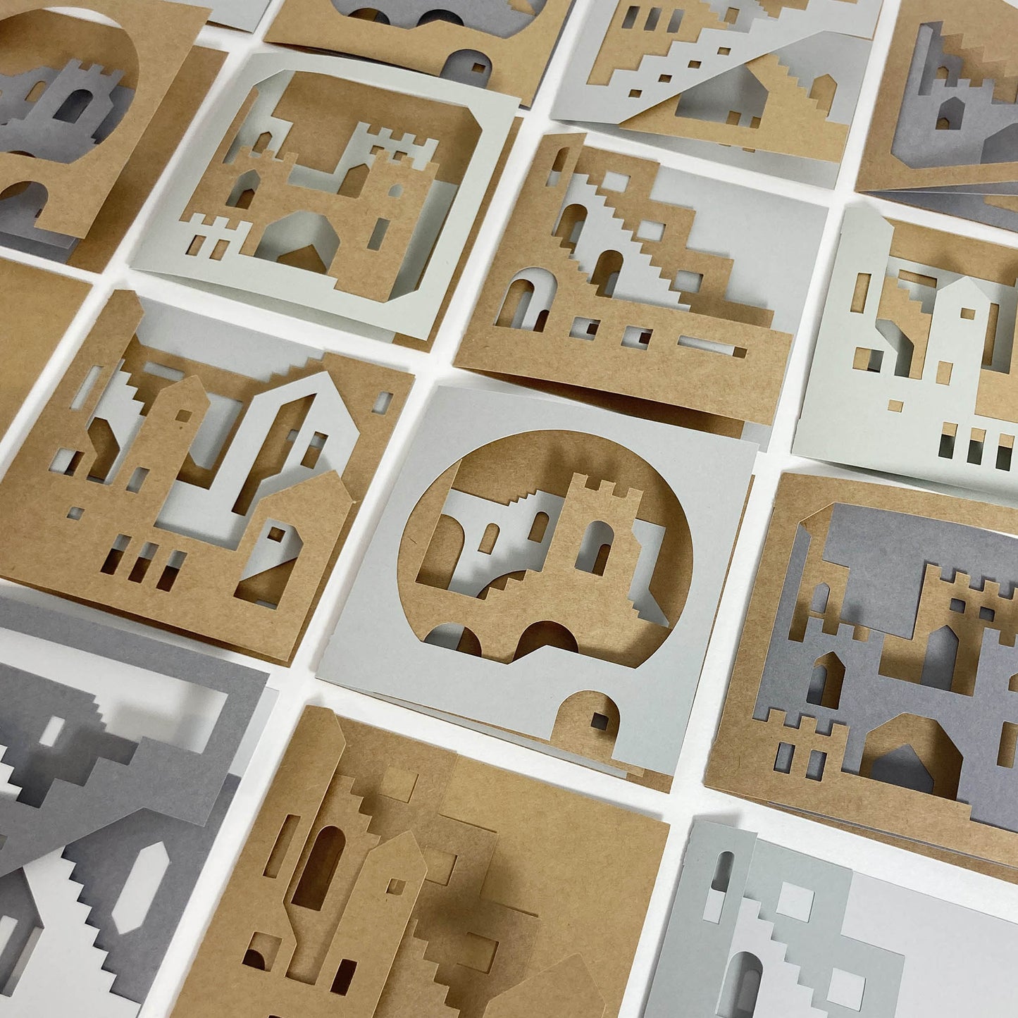 Castles Cutout Card | Set of 5