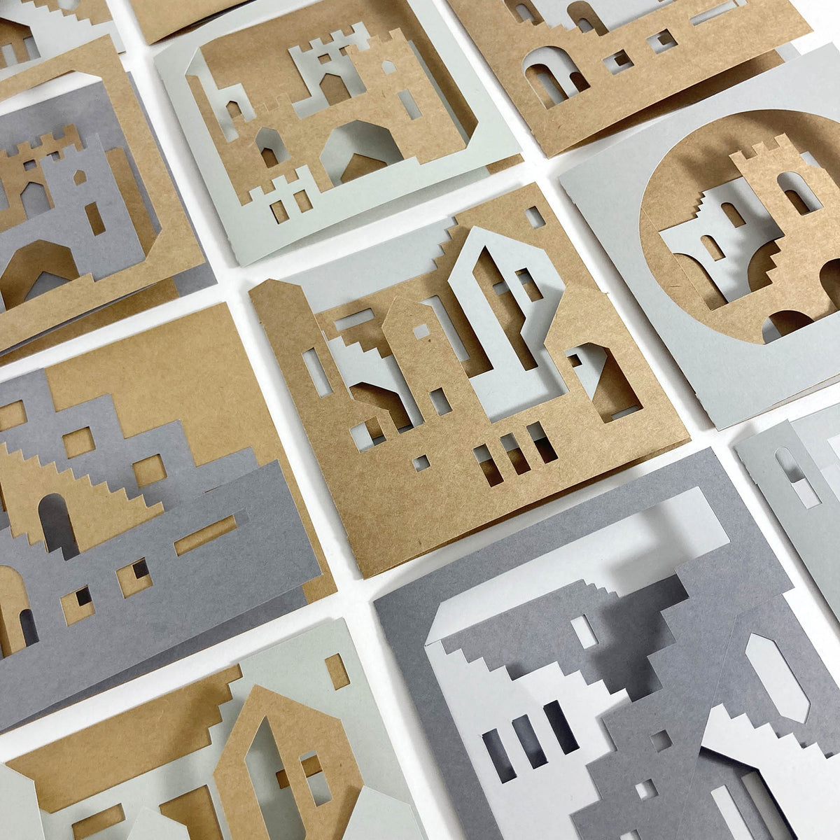 Castles DIY Cutout Card Set – NO-BU-RU