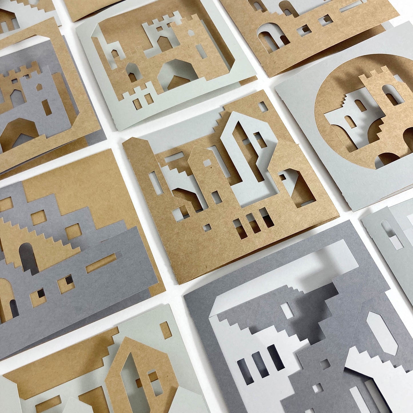 Castles Cutout Card | Set of 5