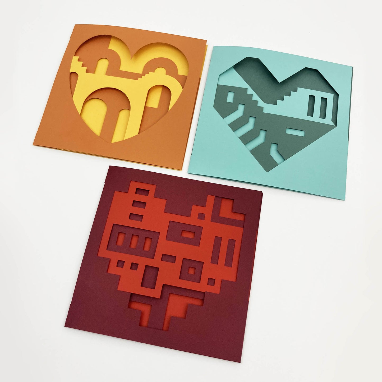 Hearts Cutout Card | Set of 3
