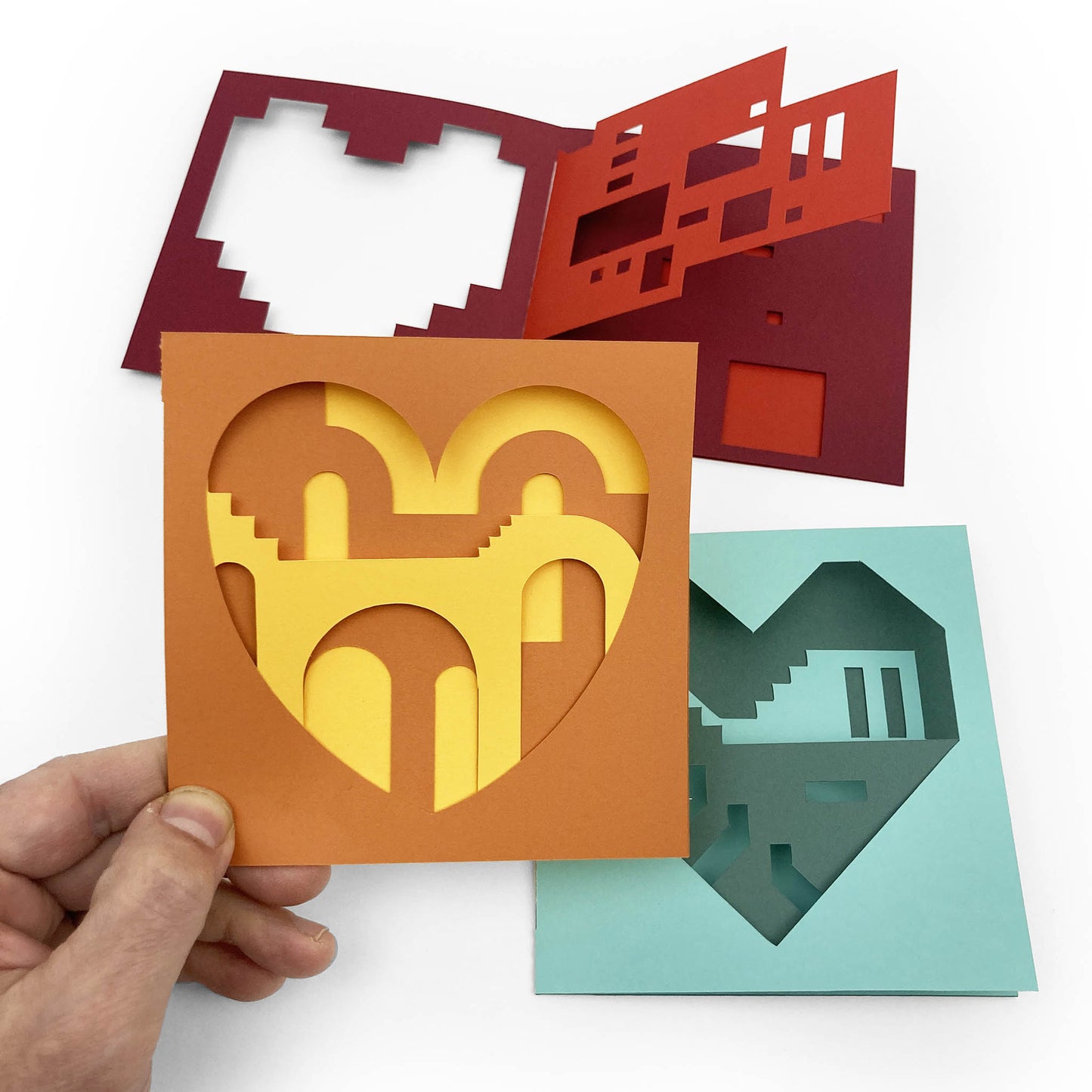 Hearts Cutout Card | Set of 3