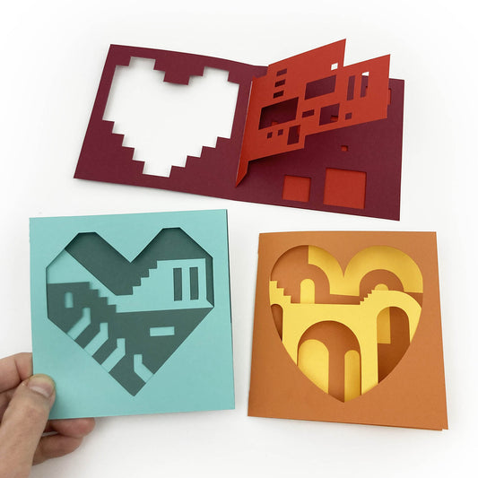 Hearts Cutout Card | Set of 3