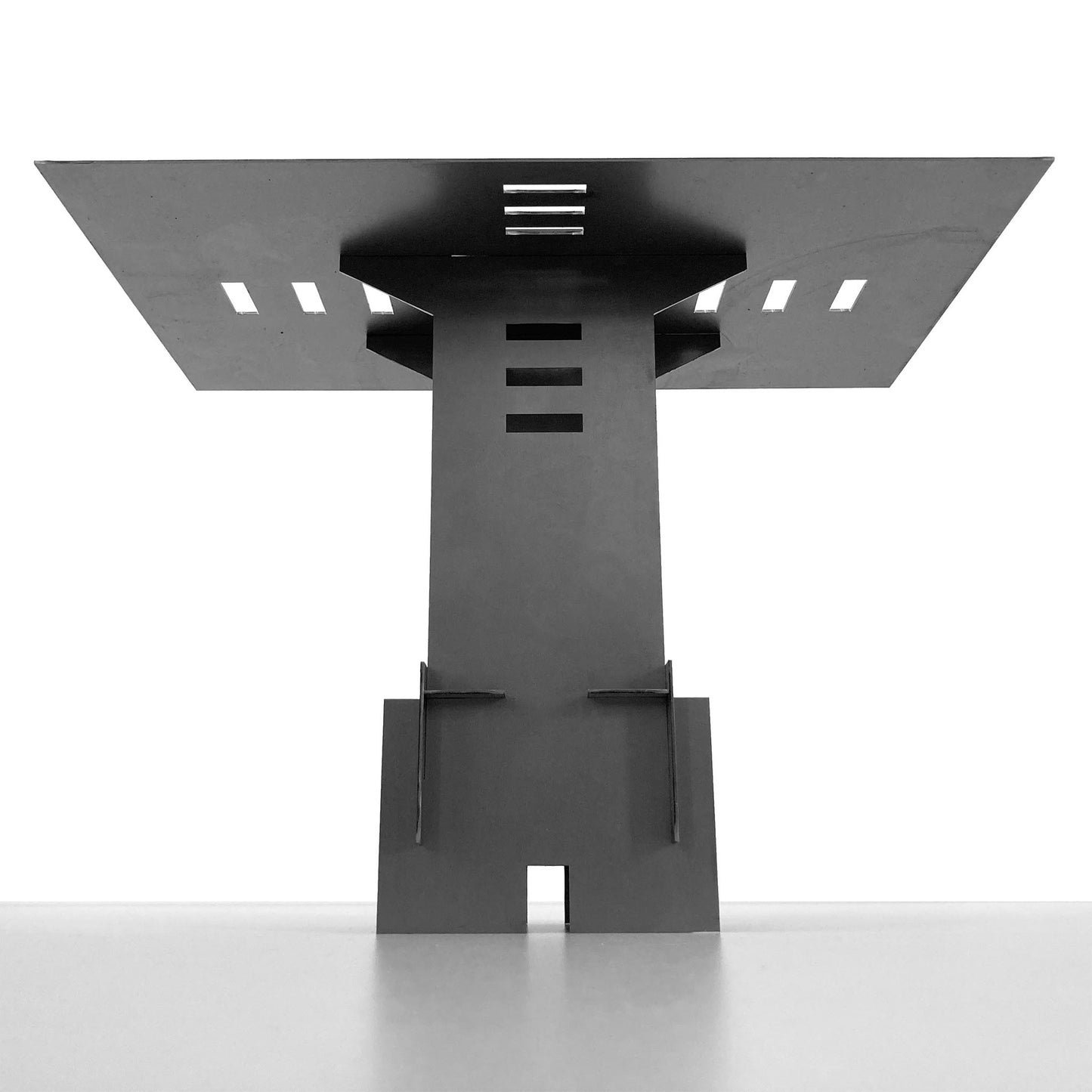 Modern cold rolled steel sculptural table lamp