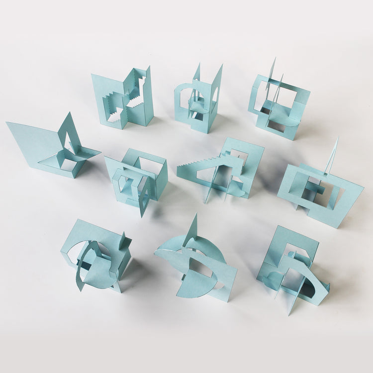 Architectural Set no.1-DIY cut and fold paper art projects – NO-BU-RU